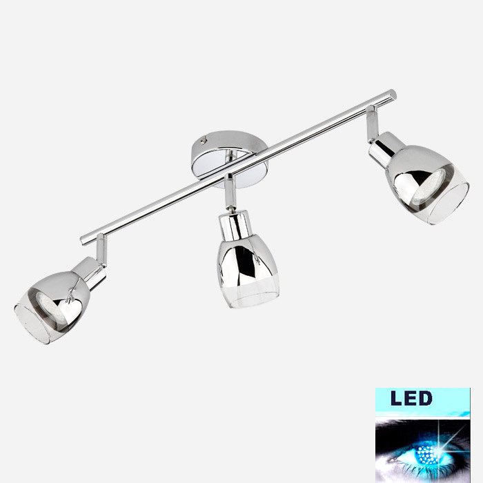 LED Deckenleuchte helle Power LED 6,9W Chrom Glas Deckenlampe Strahler