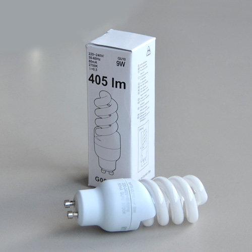 1x Energiesparlampe 9W GU10 Spirale Sparlampe 9 W GU 10 8,3cm NEU!! eBay