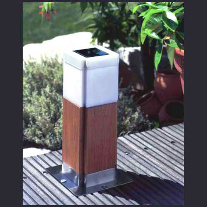 LED Solarleuchte Kenya Teak Wagner 10 20 042  Edelstahl Holz