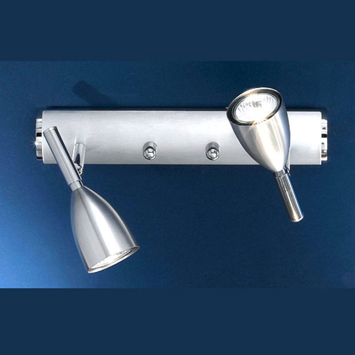 Wandleuchte mit 2x Dimmer Eglo 36196 Halva Aluminium