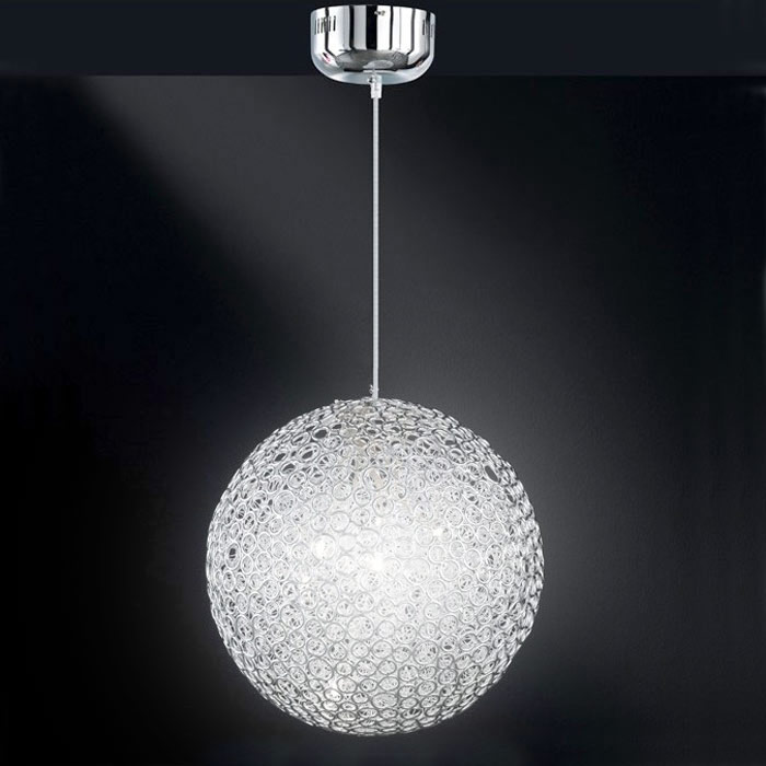Design Pendelleuchte Alu Kugel Ø30cm höhenverstellbar Hängelampe